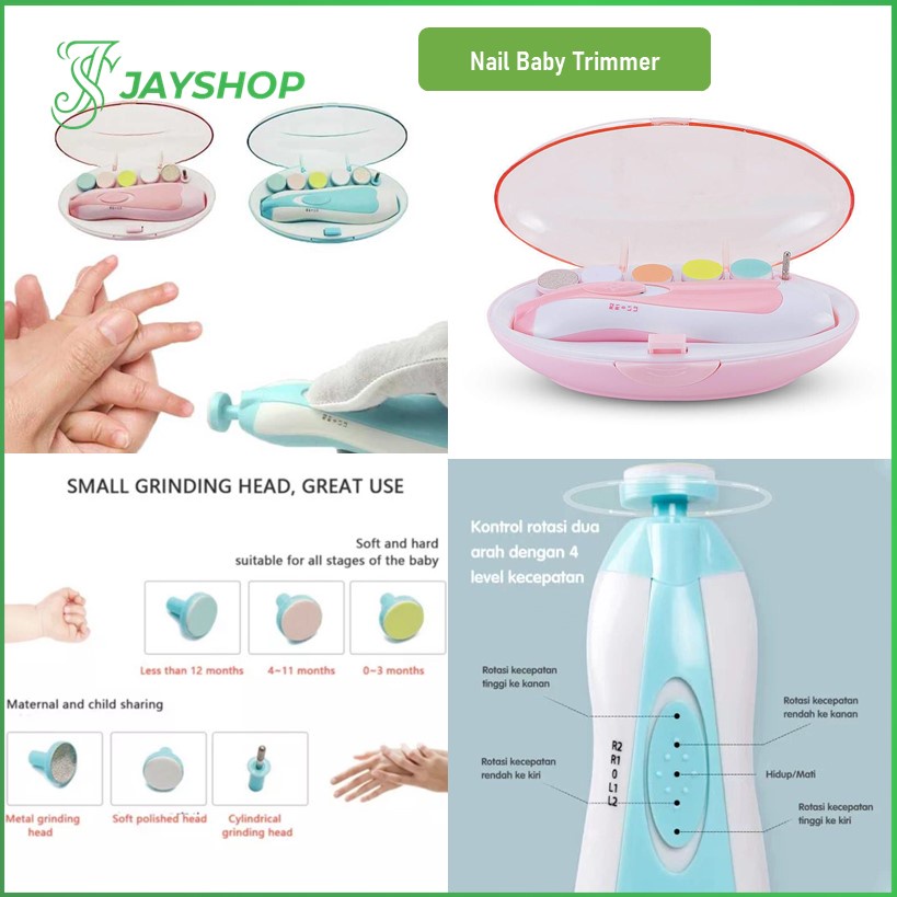 Baby Nail Trimmer Electric Alat Gunting Kuku Bayi Set Alat Pemotong Kuku Bayi &amp; Anak Elektrik