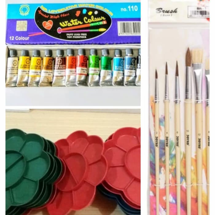 

Hemat Paket Alat Lukis (Kuas,Palet,Cat Air) Promo