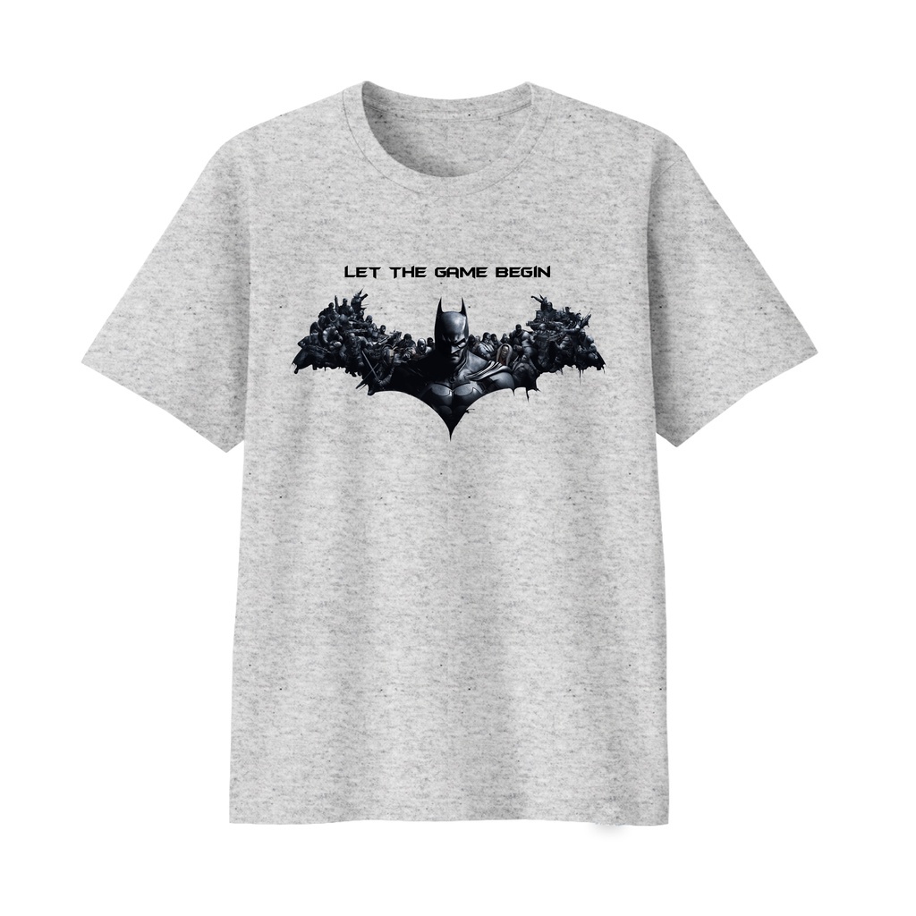 Atasan T-Shirt Series Batman Collection Let The Game Begin Untuk Ukuran Dewasa &amp; Bigsize dengan Bahan Cotton Combed 30s