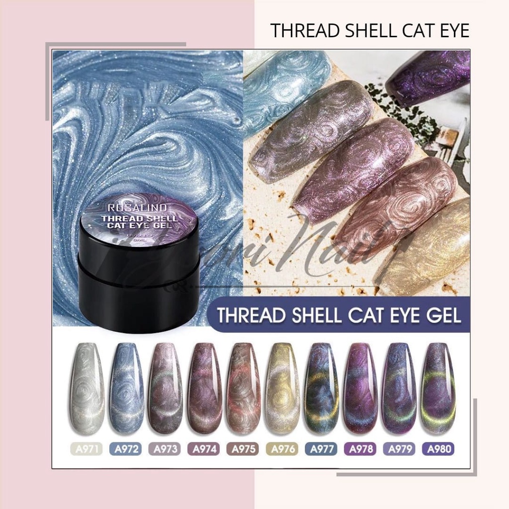 Thread shell cat eye gel  kutek cateye gel polish nail art nailart