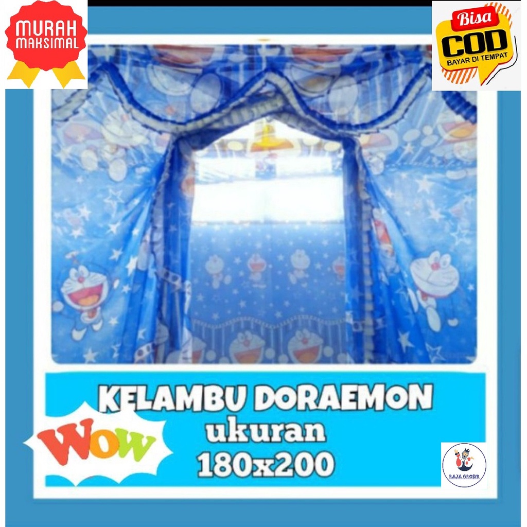 Kelambu Kotak Karakter 180 x 200 / Kelambu Kamar Tidur Karakter / Kelambu Gantung Karakter