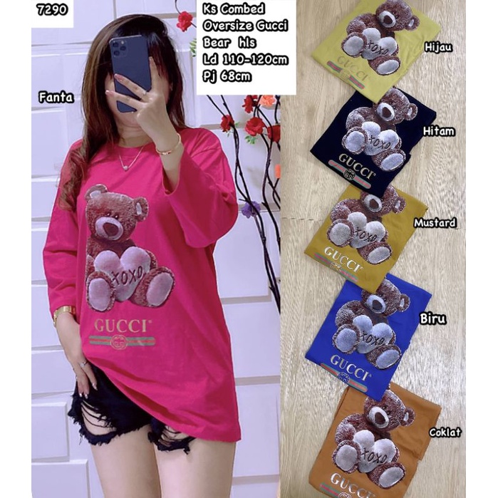 7290 Kaos Oversize Gucci Bear hls XXL