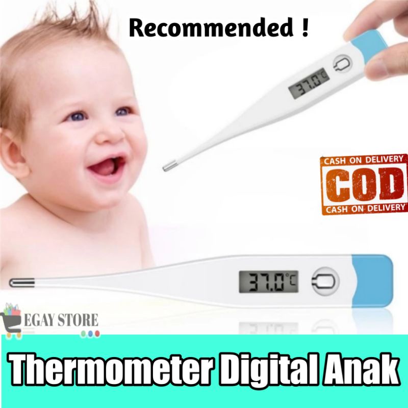 Thermometer Digital Bayi Termometer Anak Jepit Ketiak Oral Pengukur Suhu Badan Baby