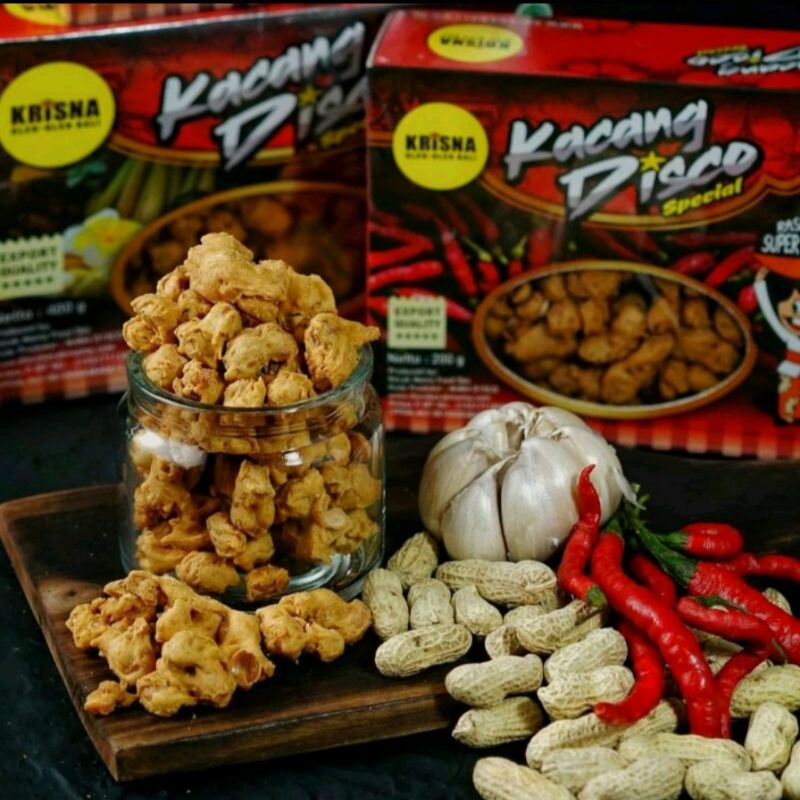 

Kacang Disco Bali KRISNA Original Bali 200 gram Garing, Gurih, Kriuuk - Oleh oleh Bali