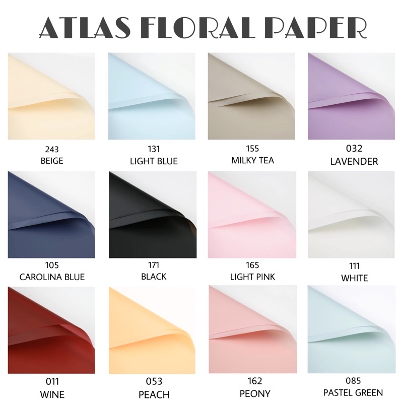 

[5 LEMBAR] Flower Wrapping Paper Polos Cellophane Waterproof Kertas Buket Bunga Florist