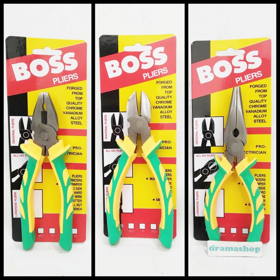 Tang Kombinasi Potong Lancip Boss 6&quot;