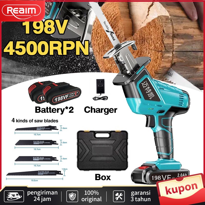 Jual Mini Chainsaw 198V Cordless Reciprocating Saw Cordless Chainsaw ...