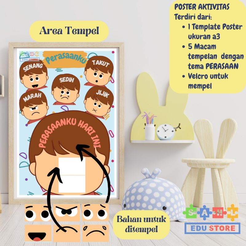Jual Poster Edukasi Anak/Busy Book/Activity BookTempel (Lepas Pasang