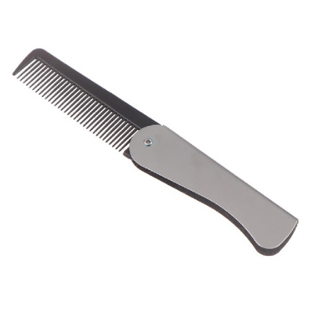 Sisir lipat portable gagang stainless