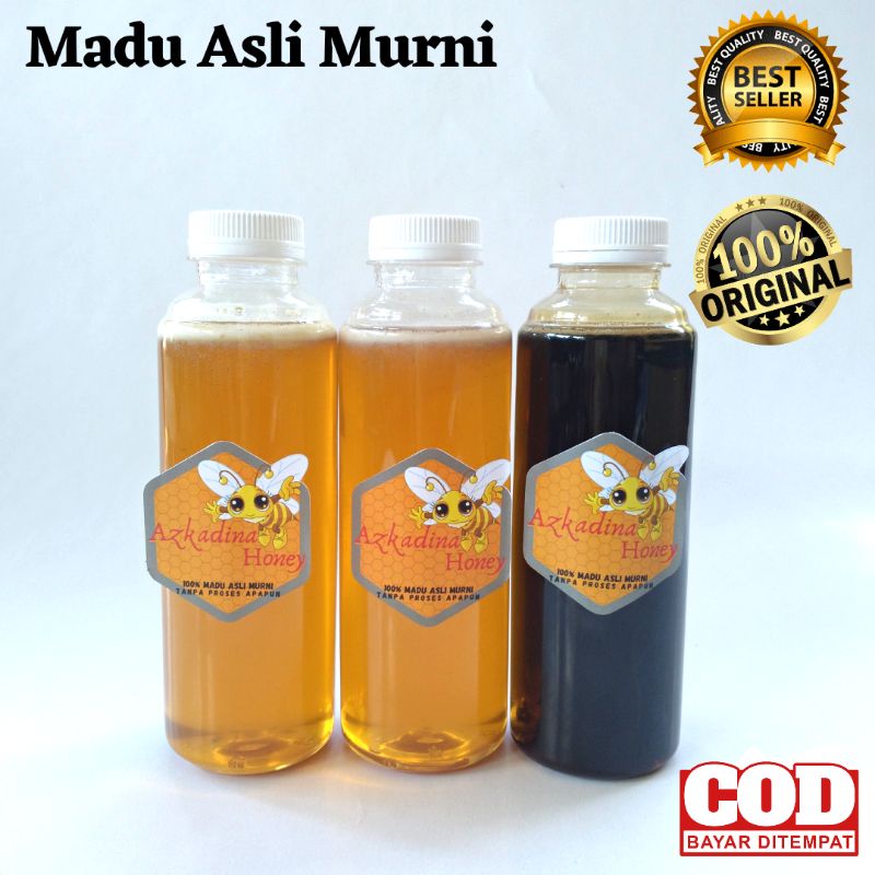 

Madu Murni Asli 100% Original Tanpa Campuran . Pure Raw Honey Nektar Multiflora, Randu Super, Akasia Jambi, Sialang, Hitampahit, Kelulut Trigona .