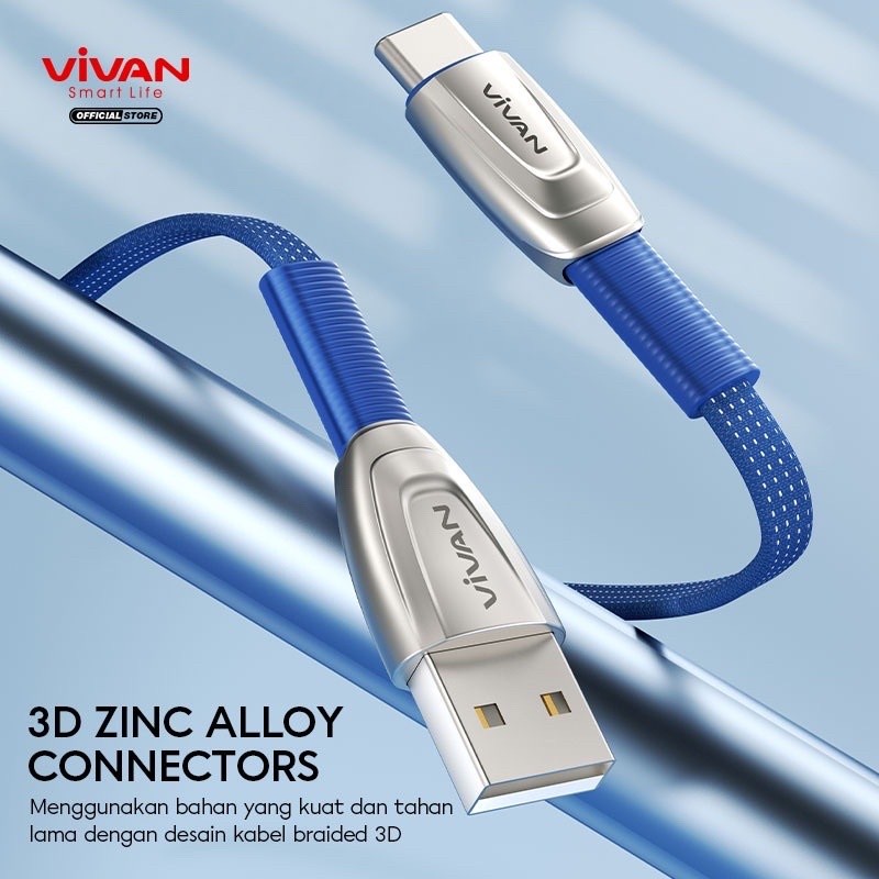 Vivan BTK-CS Kabel Data Cable Type C USB-C Fast Charging 3A 1M Quick