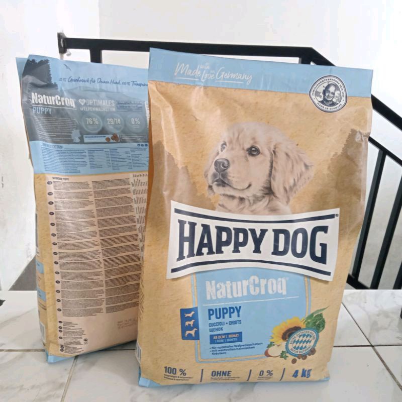 Happy Dog NaturCroq Puppy cuccioli-chots 4kg promo paket 2pcs -GOJEK ONLY- makanan anjing anakan happy dog