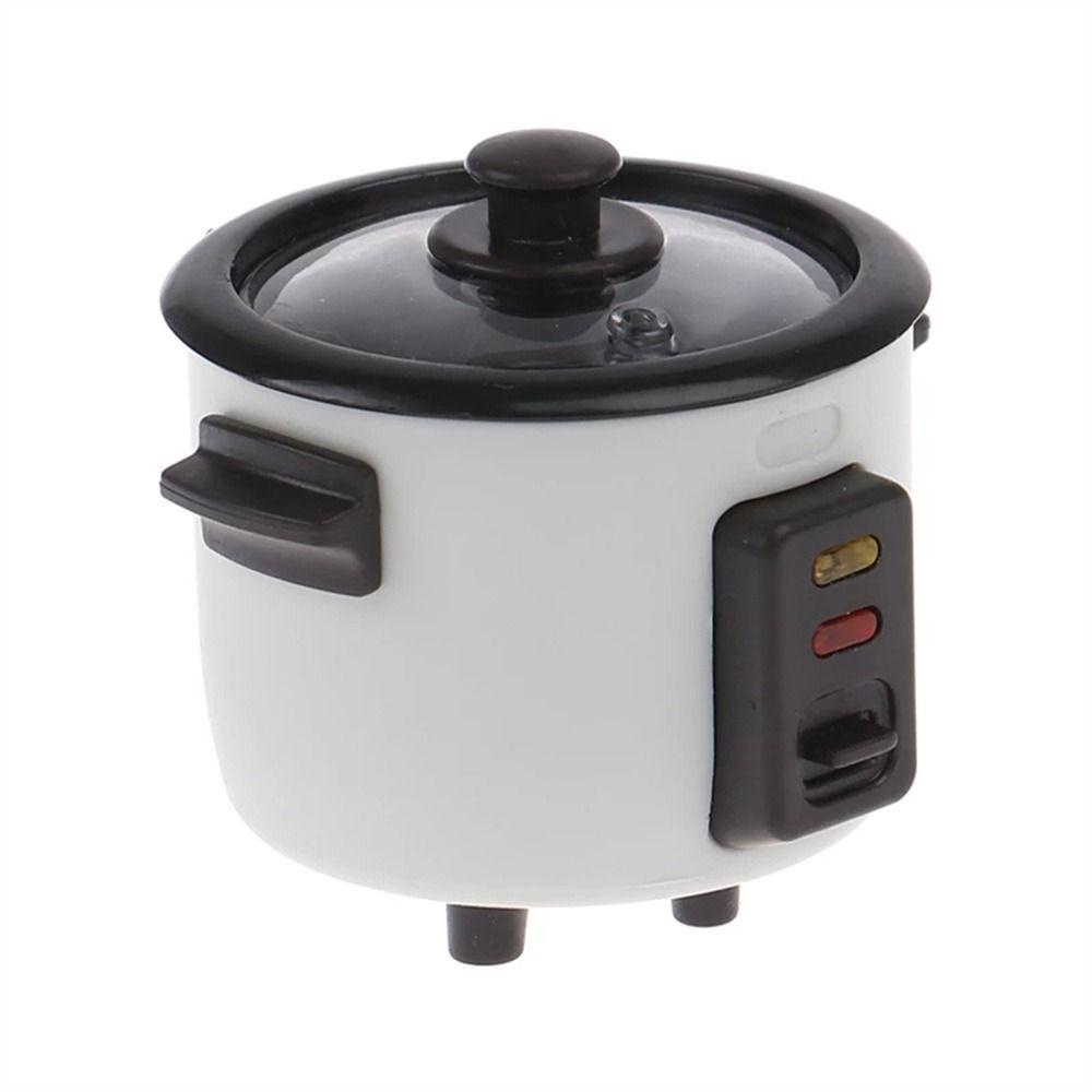 Mxbeauty Simulasi Rice Cooker Dekorasi Pemandangan1Per6 Skala Rumah Boneka Miniatur Mainan Rumah Furniture Mainan Aksesoris Rumah Boneka Model Cooker