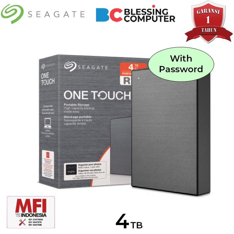 Hardisk External Seagate One Touch 4TB / Hardisk Eksternal Seagate GRY