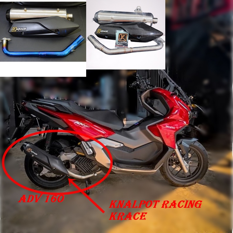 KNALPOT RACING KRACE ADV 160CC KNALPOT RACING STANDAR HONDA ADV 160CC KRACE ORIGINAL PRODUKSI