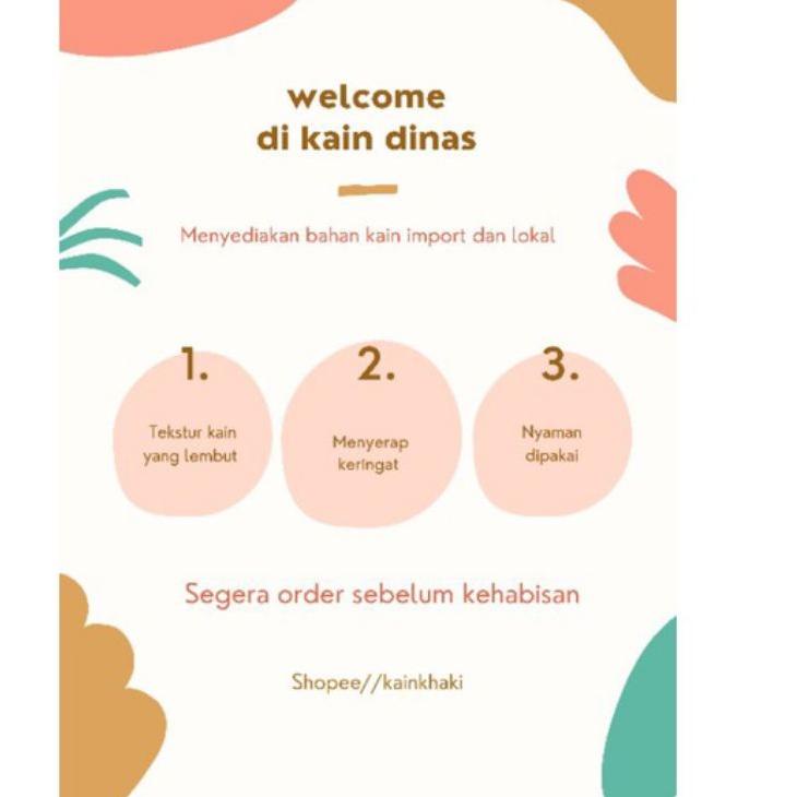 PGN.22Oc22ˢ ▪ Bakal Kain PNS Pemda Khaki super premium katun import,Bahan baju seragam setelan dinas