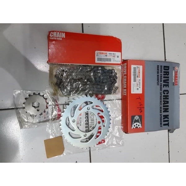 GEARSET GEAR RANTAI SET JUPITER MX 135 NEW 55S 4 SPEED ORIGINAL YGP 55S-WF01A-00