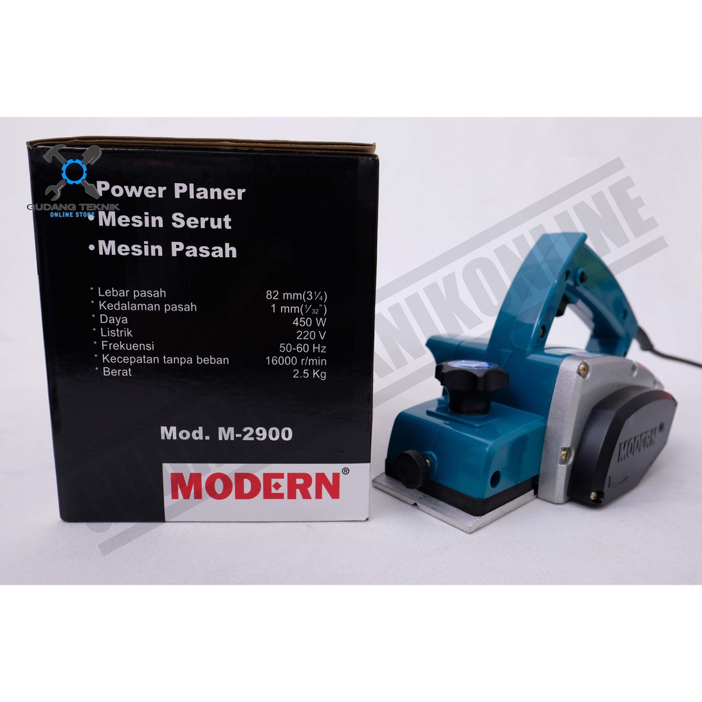 MESIN PLANER M2900 MODERN Listrik Serut Kayu 82mm / Electric Planner Serut Kayu Ketam Sugu Pasah 450 Watt M 2900 MODERN