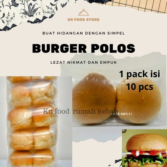 

Roti Burger polos 1Pack isi 10 pcs - Go Jek