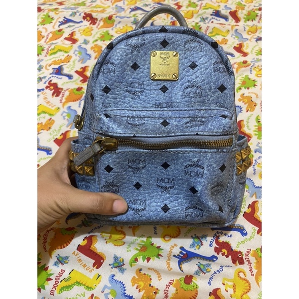 MCM Mini Blue Jeans Shoulder/Sling/Ransel PL