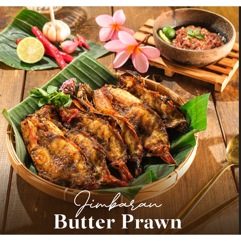 

Crab & Butter - Grilled Jimbaran Butter Jumbo King Prawn (Udang Jumbo Bakar Jimbaran) - Restaurant Seafood Online Makanan Siap Saji