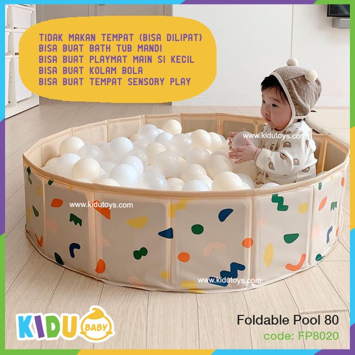 Kolam Lipat Kolam Renang Bola Anak Foldable Pool Mat 120cm 80cm Large Medium Kidu Baby