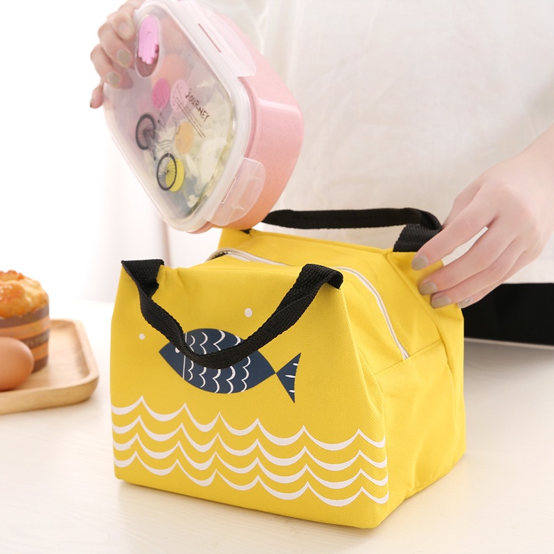 ❀ Chingu ❀ PA075 Tas Bekal Karakter Ikan Lunch Cooler Bag Makanan Aluminium Kotak Makan Import Murah