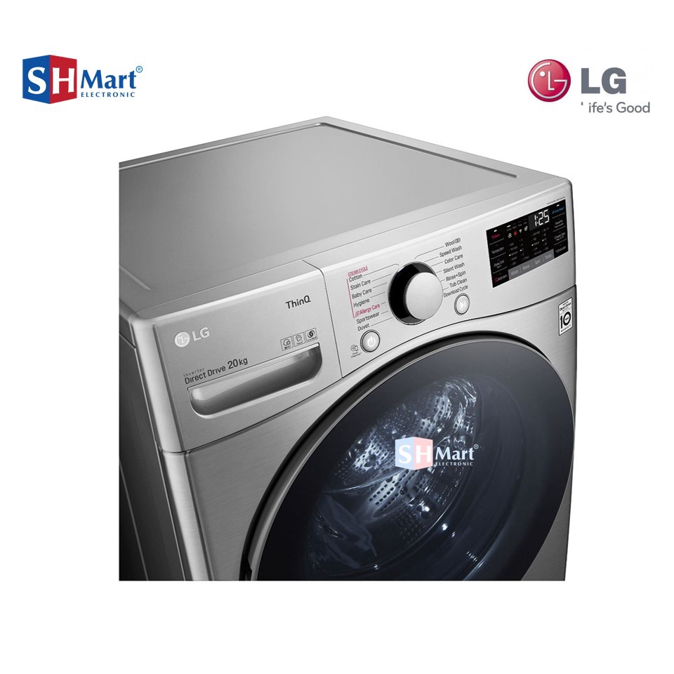 MESIN CUCI LG FRONT LOADING 24 KG INVERTER AI DD F2724SVRB ThinQ GARANSI RESMI