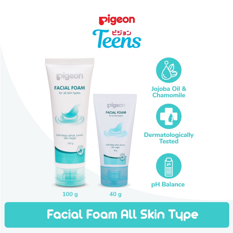 PIGEON TEENS Facial Foam - Moisturizer For All Skin - Sabun Wajah Pelembab
