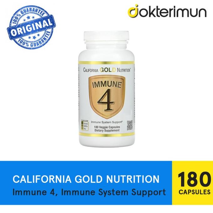CALIFORNIA GOLD NUTRITION Immune 4, 60 & 180 Capsules