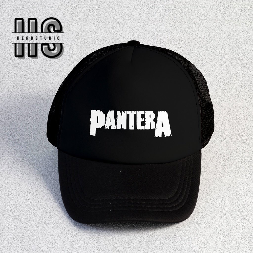 Pantera | Trucker Hat Best Seller | Topi Pria | Topi | Trucker | Topi Band | Baseball | Band | Topi Jaring | Topi Sablon | Head Studio