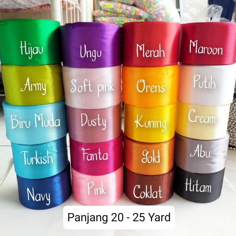 

Pita satin 2inch ( 5cm ) - pita satin 5cm - pita - pitsatin 2 inch - pita satin 5cm - pita satin polos - pita