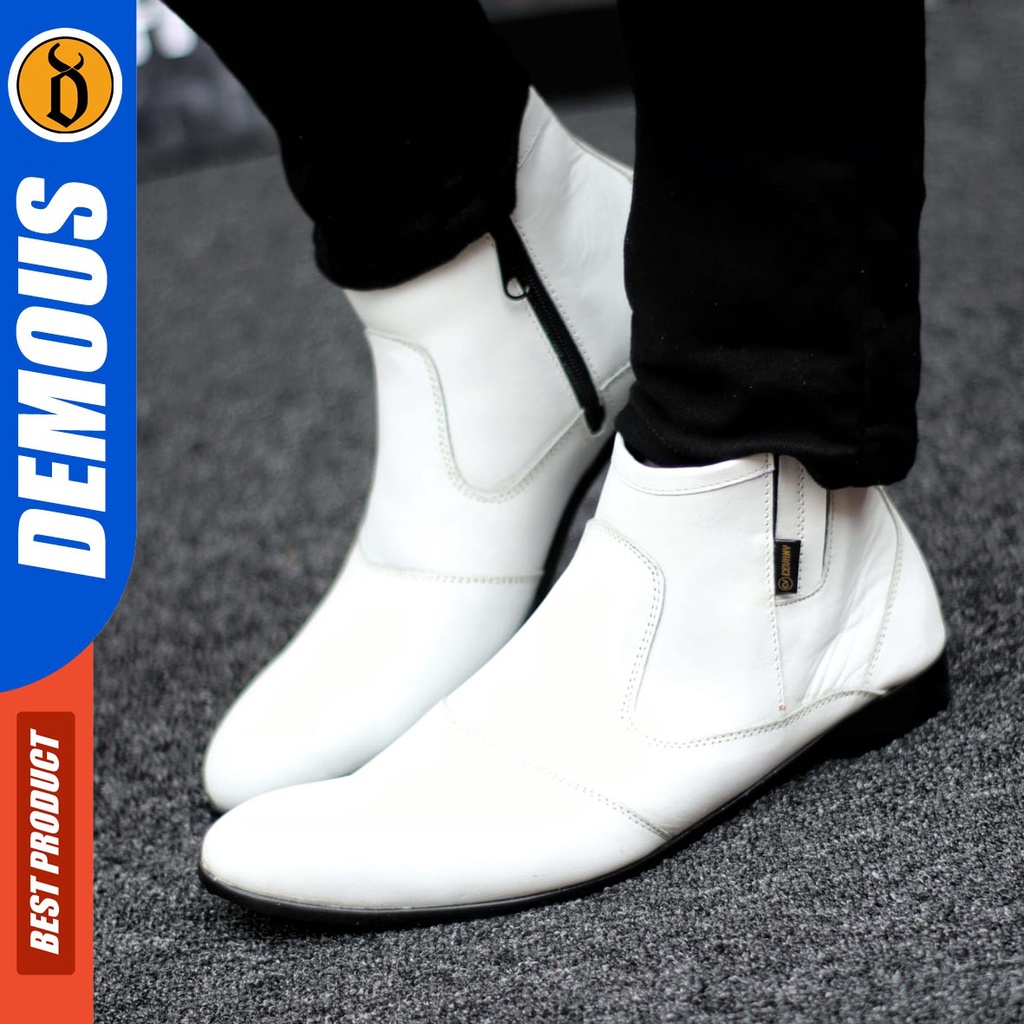 DEMOUS Max - Sepatu Boots Pantofel Formal Kulit Asli Kerja Pria