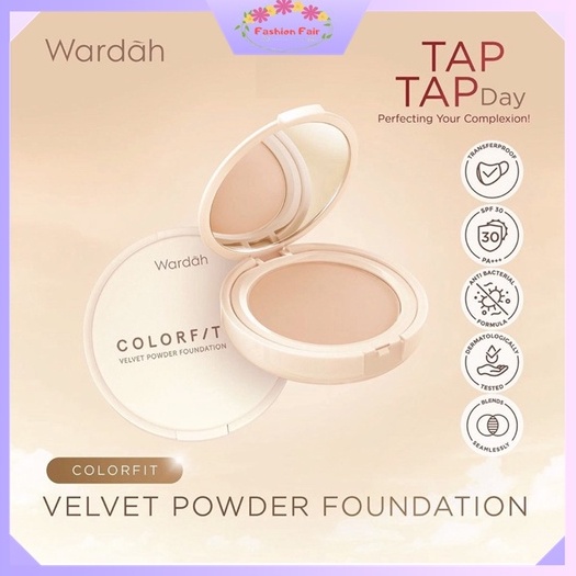 Fashion Fair - Wardah Colorfit Velvet Powder Foundation - Bedak Matte FullSize &amp; Refill