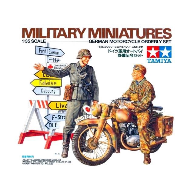 Tamiya 1/35 miniatures German Motorcycle Orderly Set