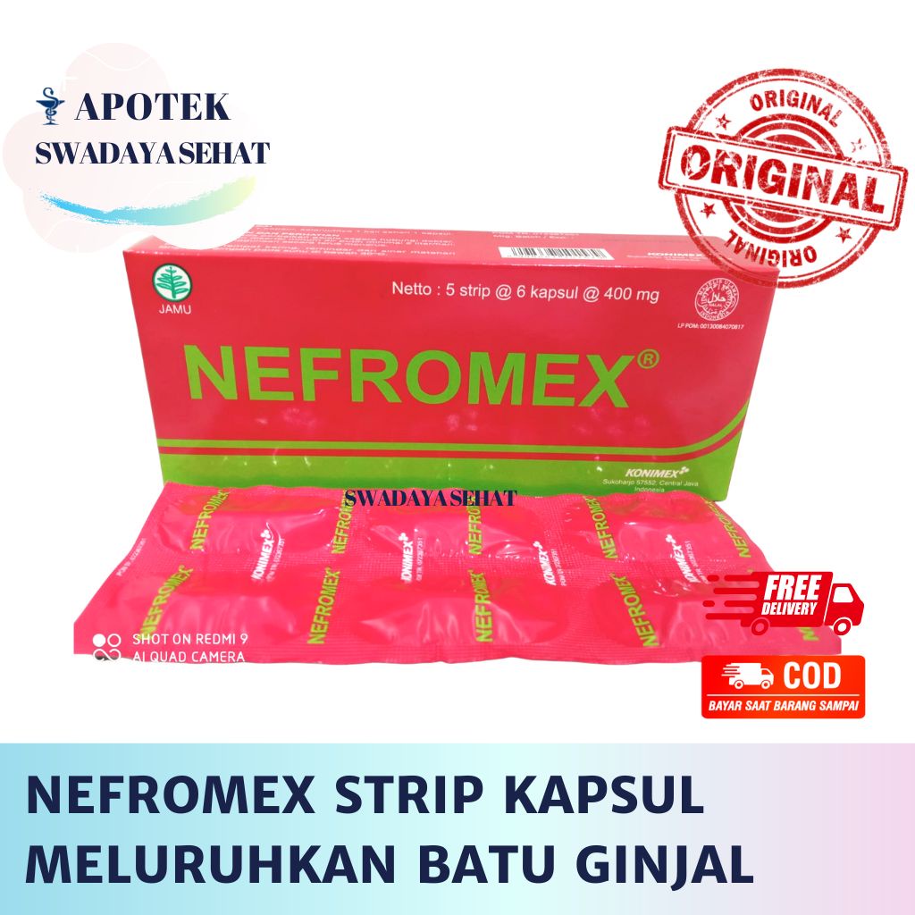 NEFROMEX STRIP KAPSUL - Meluruhkan Batu Ginjal Saluran Kemih Urin