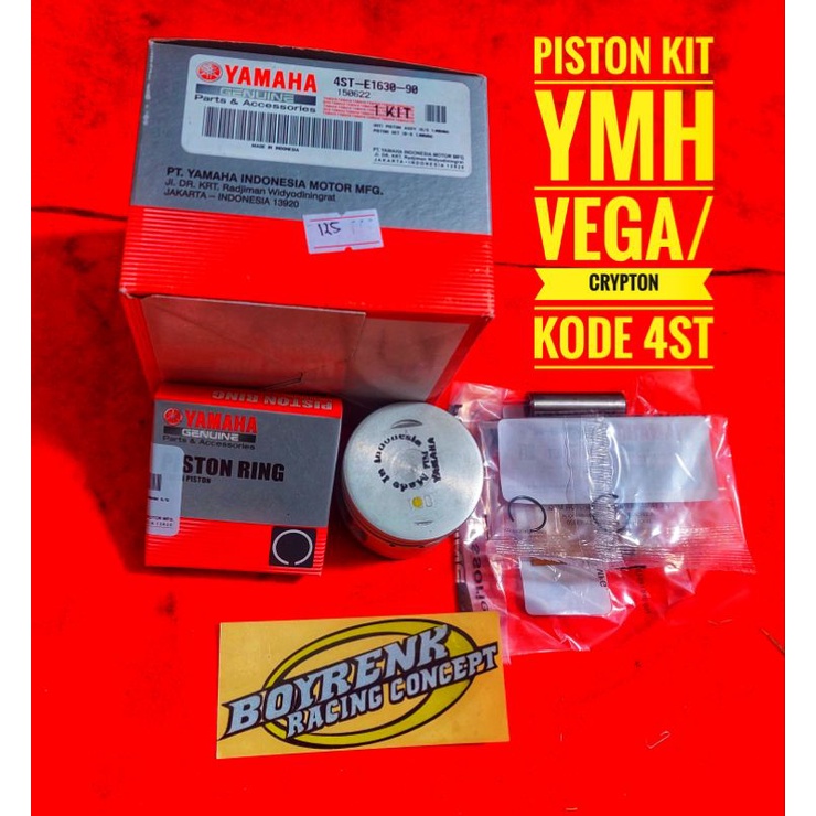 PISTON SEHER KIT 4ST VEGA/CRYPTON STD s/d 100 ORIGINAL ORI ASLI YAMAHA YGP-BOYRENK RACING