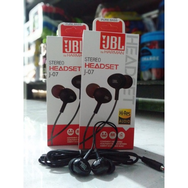 Handsfree Headset JBL By Harman J-07 Super Bass