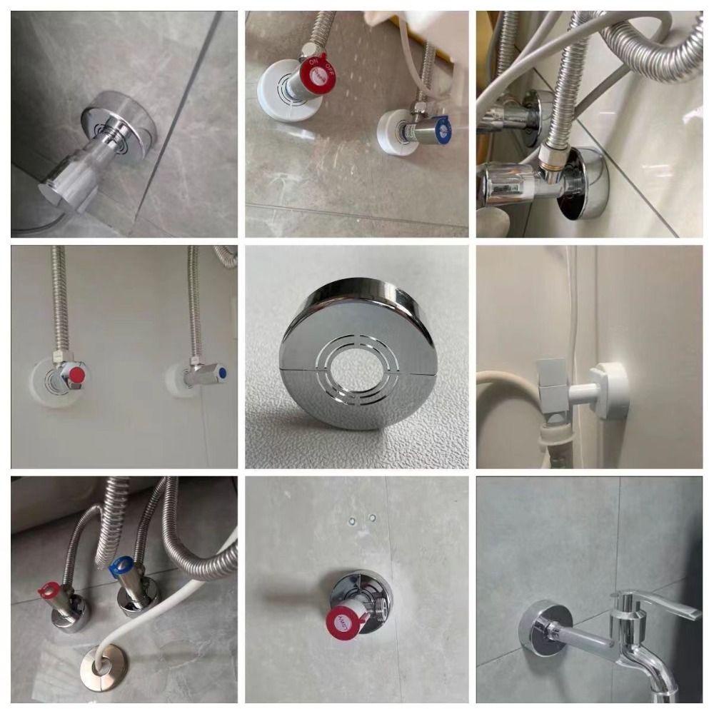 Wonder Kran Hias Penutup Shower Dapur Flange Cover Stainless Steel Chrome Faucet Aksesoris