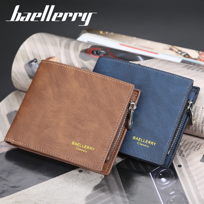 BAELLERRY D9168 Dompet Pria Bahan Kulit PU Leather Premium WATCHKITE WKOS