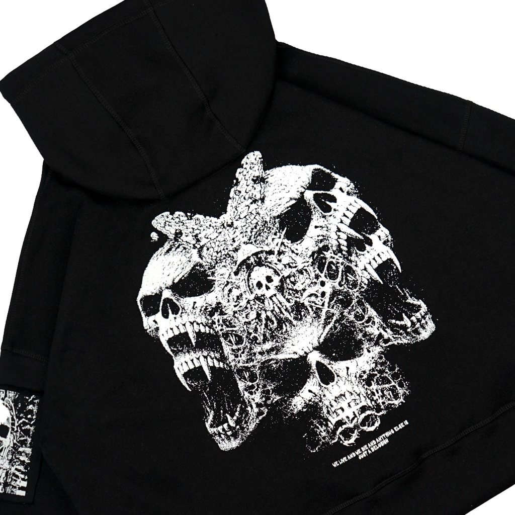 GRDT - Damnation Hoodie Zipper Oversize Crop Black