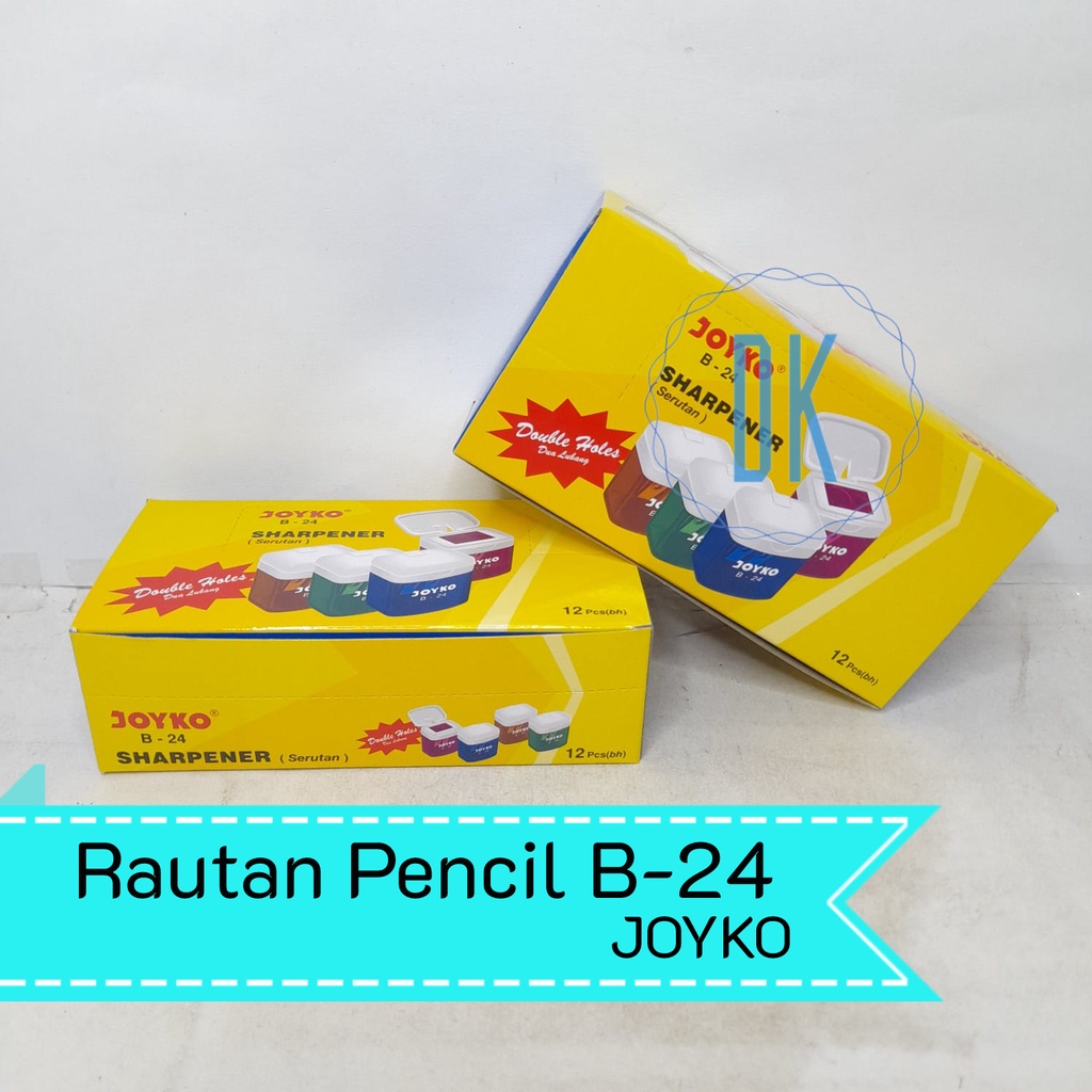 

Rautan Pensil Joyko B-24 Sharpener Pencil Double Hole