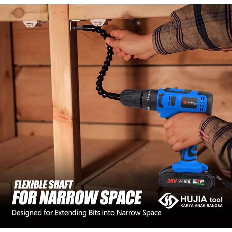 mesin bor baterai set 36 volt Hujia Pro