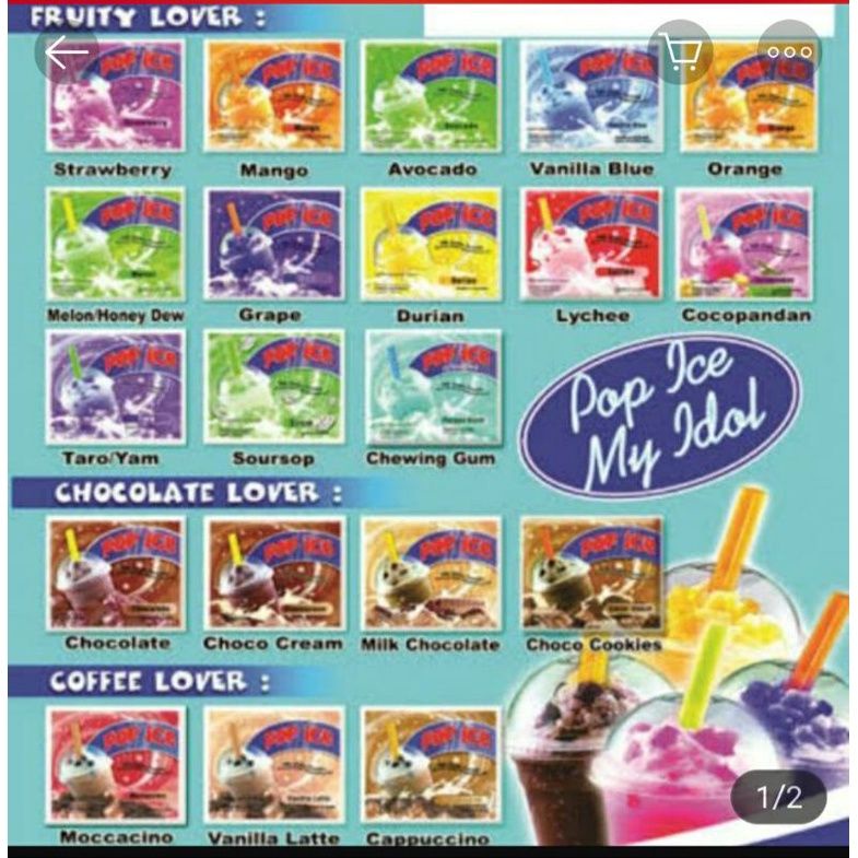 Popice Minuman Serbuk Renceng // Pop Ice Es Blender All Varian 25 Gram