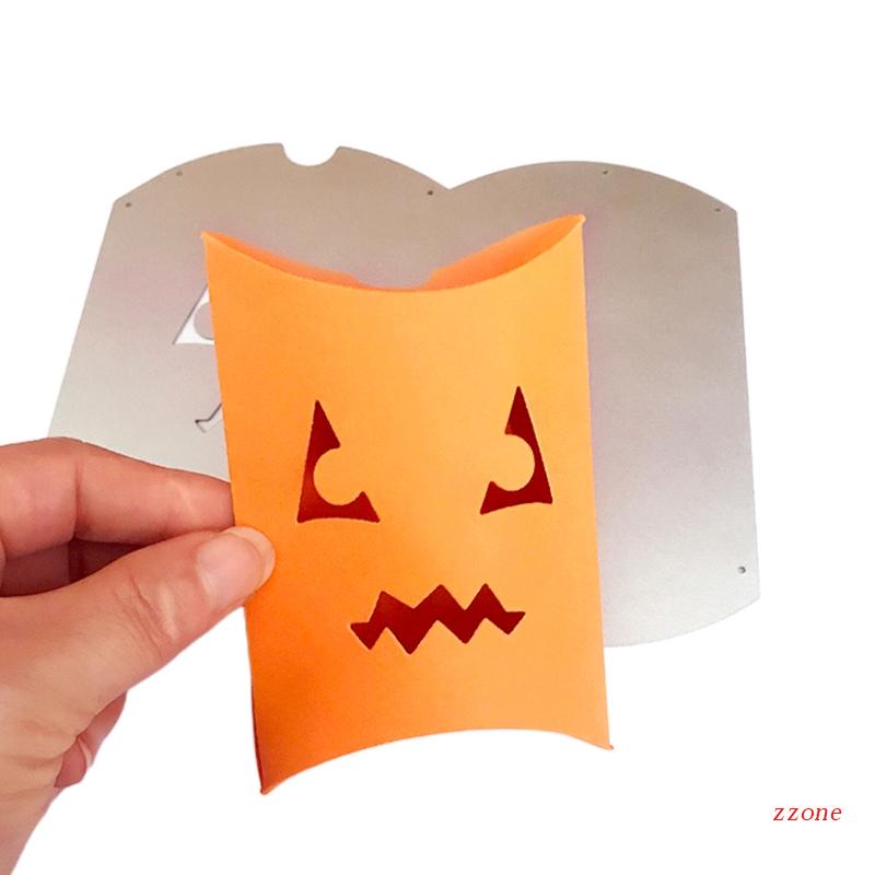 Cetakan Stensil Cutting Dies Motif Halloween Bahan Metal Untuk Scrapbook / Craft DIY