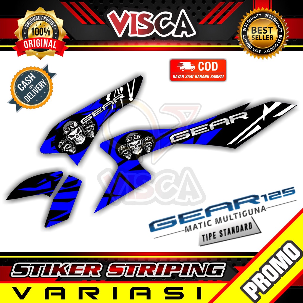 Stiker Motor Yamaha Gear 125 Striping Gear 125 Stiker Yamaha Gear 125 Striping Yamaha Gear 125 Skull