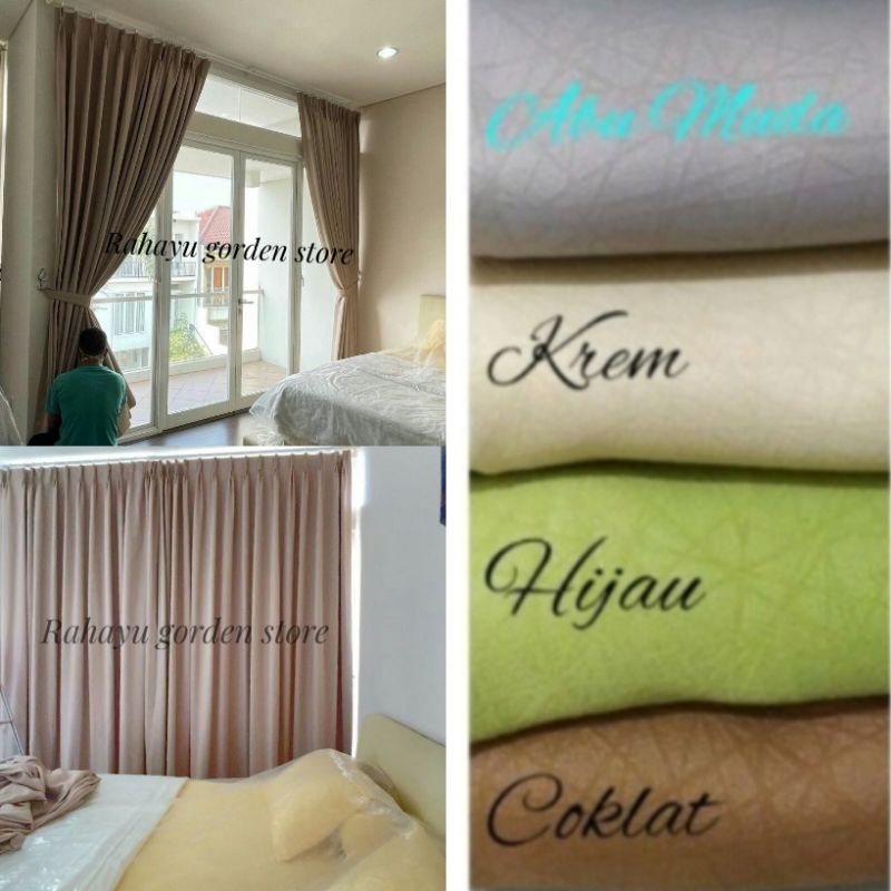 Gorden Blackout Polos Plisket Clasik (Free Kawat S) Gorden Plisket
