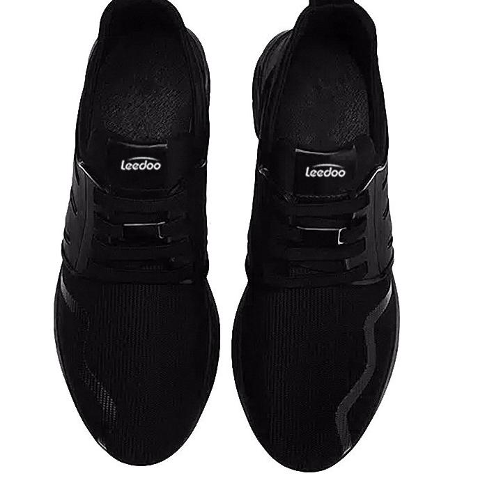 Harga Spesial Leedoo Sepatu Pria Sneakers Running Fashion Casual Kerja Hitam Polos F15-A