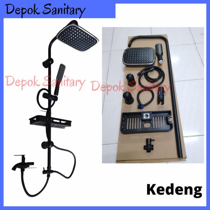 Shower column set black hitam/ shower tiang/ shower tiang set/ shower