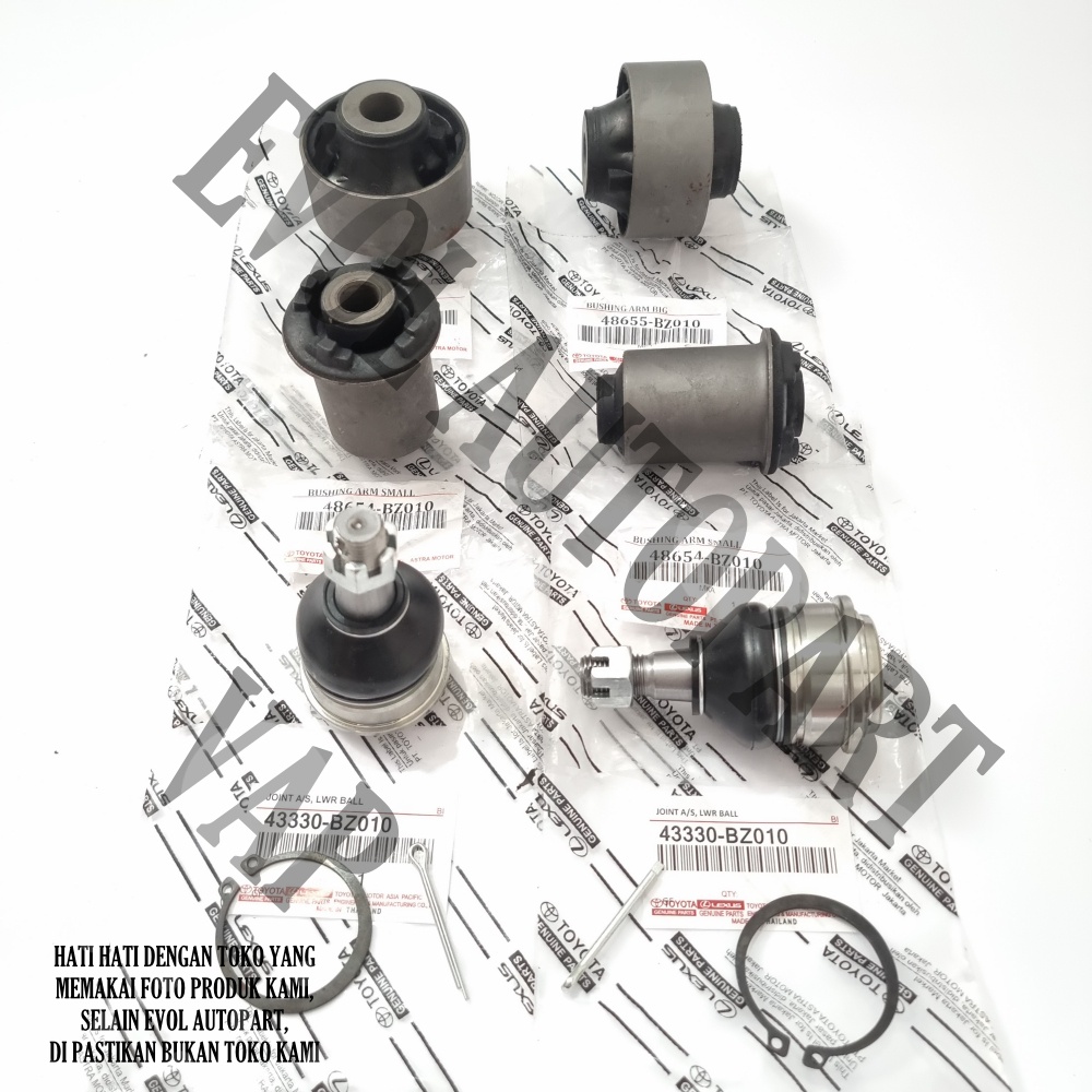 Bushing Lower Arm Besar Kecil + Ball Joint Avanza Old Xenia 2004 2005 2006 2007 2008 2009 2010 2011 
